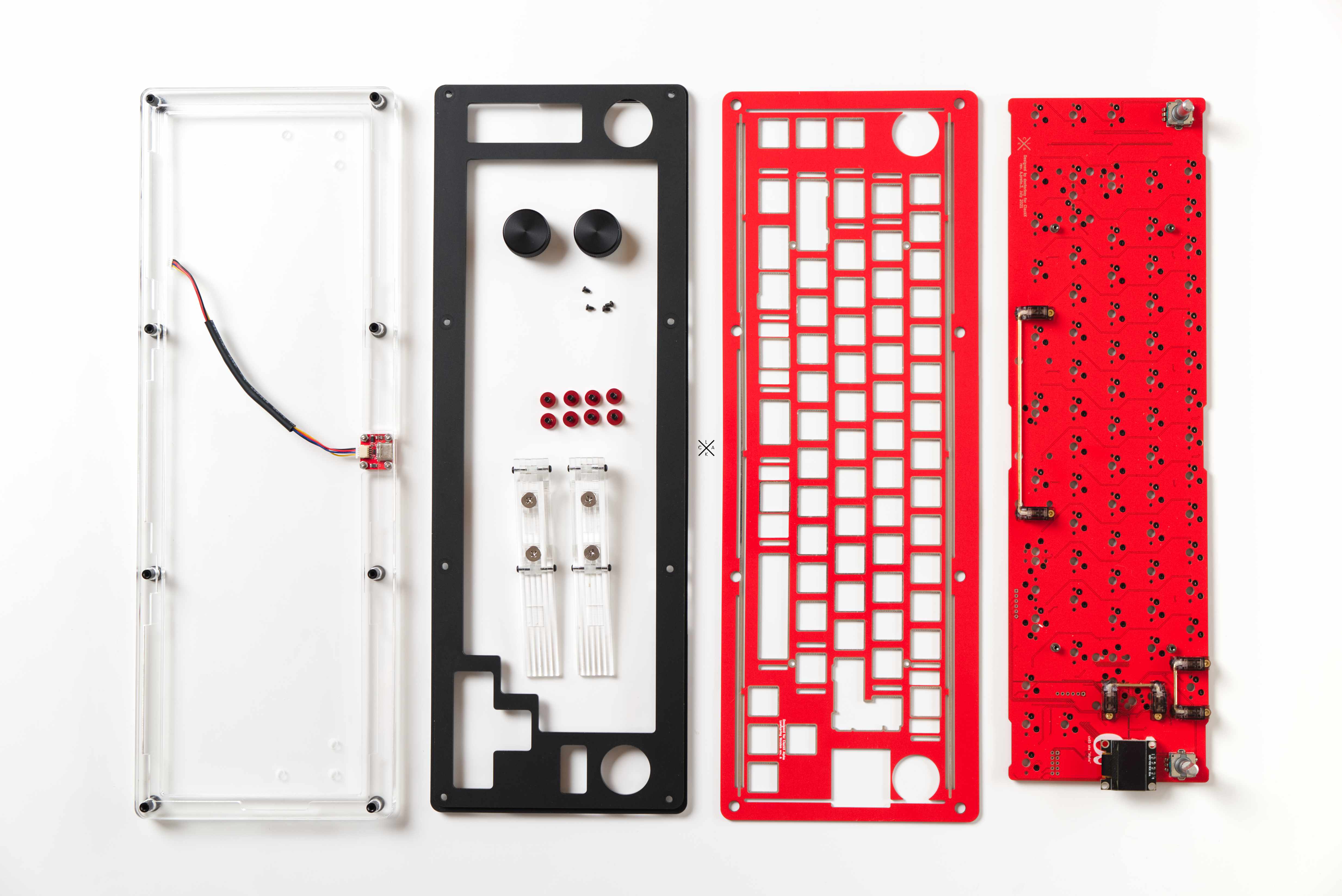 All parts of the keyboard kit